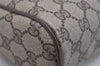 Authentic GUCCI Web Sherry Line Clutch Hand Bag GG PVC Leather Brown Junk 1055I