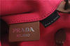 Authentic PRADA Canapa Canvas 2Way Shoulder Hand Bag Purse Pink 1056D