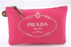 Authentic PRADA Canapa Canvas 2Way Shoulder Hand Bag Purse Pink 1056D