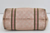 Authentic GUCCI Sherry Line Tote Bag GG Canvas Leather 137396 Pink 1056I