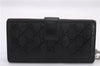 Authentic GUCCI Impreme Long wallet GG PVC Leather 305028 Black 1057F