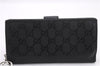 Authentic GUCCI Impreme Long wallet GG PVC Leather 305028 Black 1057F