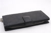 Authentic GUCCI Impreme Long wallet GG PVC Leather 305028 Black 1057F