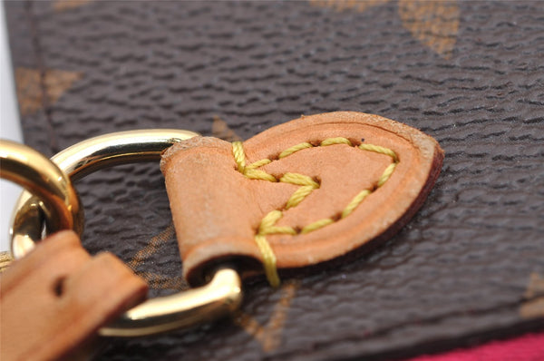 Authentic Louis Vuitton Monogram Neverfull MM Pouch Purse Clutch Bag Pink 1058I