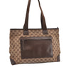 Authentic GUCCI Vintage Shoulder Tote Bag GG Canvas Leather 0190426 Brown 1059I
