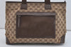 Authentic GUCCI Vintage Shoulder Tote Bag GG Canvas Leather 0190426 Brown 1059I