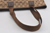 Authentic GUCCI Vintage Shoulder Tote Bag GG Canvas Leather 0190426 Brown 1059I