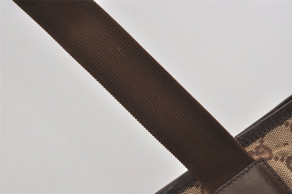 Authentic GUCCI Vintage Shoulder Tote Bag GG Canvas Leather 0190426 Brown 1059I