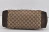 Authentic GUCCI Vintage Shoulder Tote Bag GG Canvas Leather 0190426 Brown 1059I