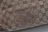 Authentic GUCCI Vintage Shoulder Tote Bag GG Canvas Leather 0190426 Brown 1059I