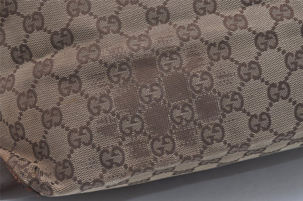 Authentic GUCCI Vintage Shoulder Tote Bag GG Canvas Leather 0190426 Brown 1059I