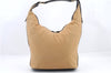 Authentic GUCCI Web Sherry Line Shoulder Bag Canvas Leather 0014287 Beige 1060D