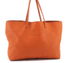 Authentic FENDI Selleria Shoulder Tote Bag Leather Orange 1061D