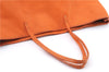 Authentic FENDI Selleria Shoulder Tote Bag Leather Orange 1061D