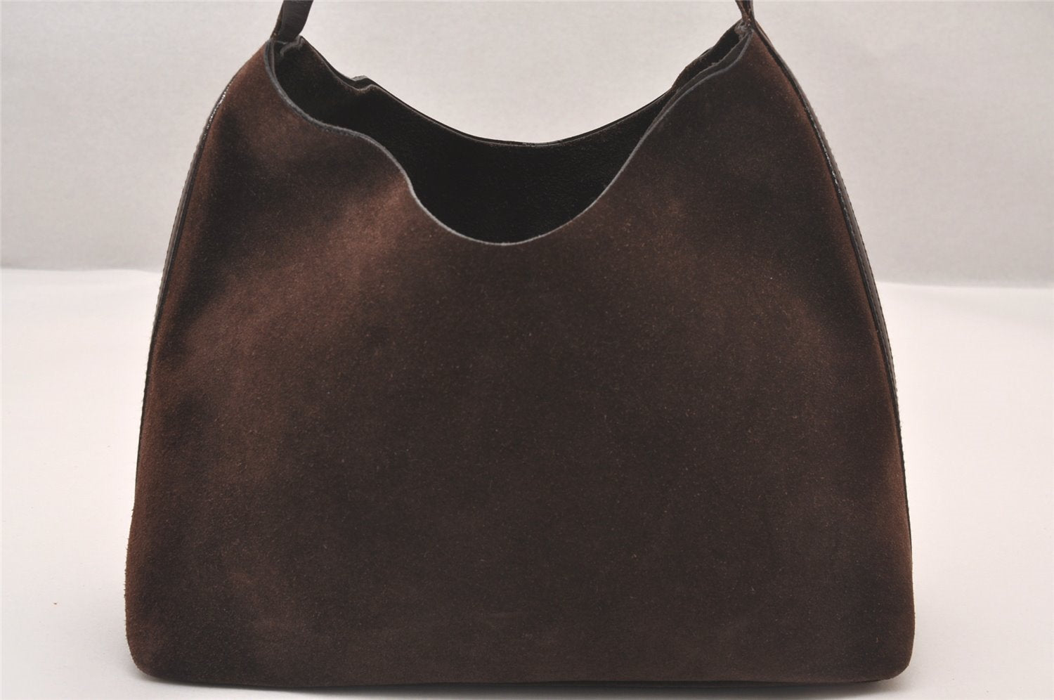 Authentic GUCCI Vintage Shoulder Hand Bag Purse Suede Leather Brown  1061I