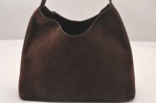 Authentic GUCCI Vintage Shoulder Hand Bag Purse Suede Leather Brown  1061I