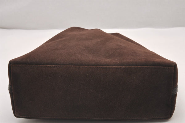 Authentic GUCCI Vintage Shoulder Hand Bag Purse Suede Leather Brown  1061I