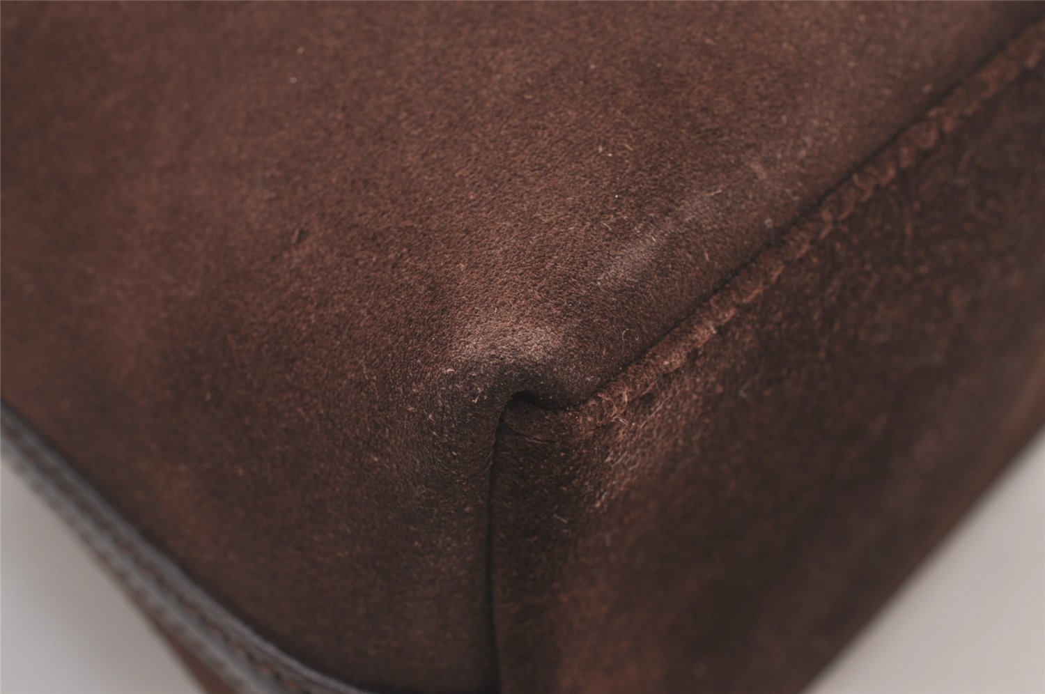 Authentic GUCCI Vintage Shoulder Hand Bag Purse Suede Leather Brown  1061I