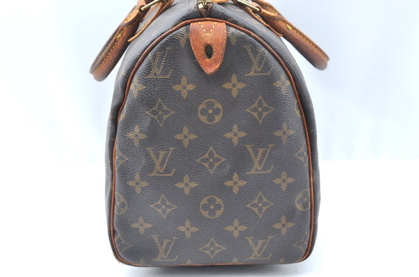 Authentic Louis Vuitton Monogram Speedy 30 Hand Boston Bag M41526 LV 1063H