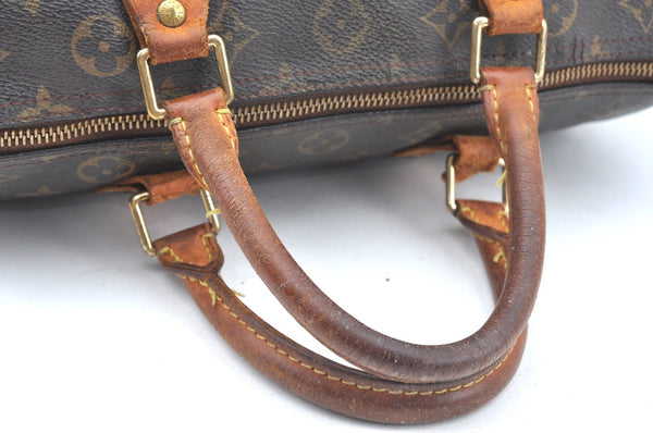 Authentic Louis Vuitton Monogram Speedy 30 Hand Boston Bag M41526 LV 1063H