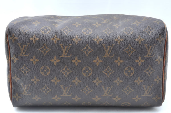 Authentic Louis Vuitton Monogram Speedy 30 Hand Boston Bag M41526 LV 1063H