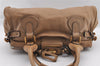 Authentic Chloe Paddington Vintage Leather Shoulder Hand Bag Purse Beige 1063I