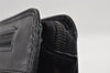 Authentic MARIO VALENTINO Vintage Logo Clutch Hand Bag Purse Leather Black 1065I