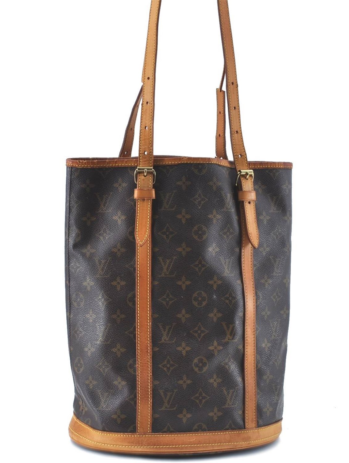 Authentic Louis Vuitton Monogram Bucket GM Shoulder Bag M42236 LV 1067A