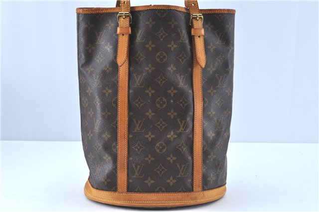 Authentic Louis Vuitton Monogram Bucket GM Shoulder Bag M42236 LV 1067A