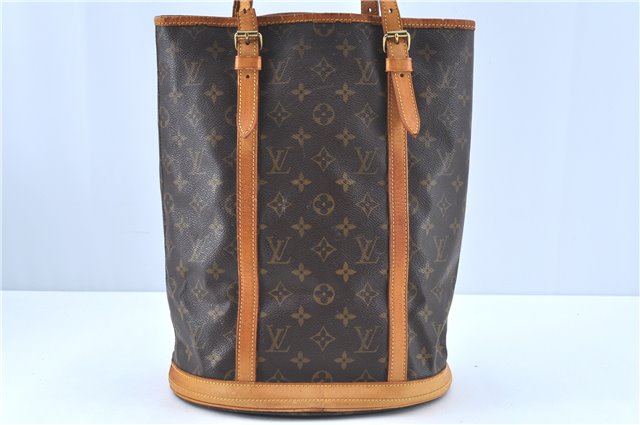 Authentic Louis Vuitton Monogram Bucket GM Shoulder Bag M42236 LV 1067A