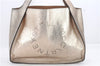 Authentic Stella McCartney Punching Tote Bag Leather Gold 1068D