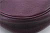 Authentic BURBERRY Vintage Leather Shoulder Hand Bag Purse Purple 1069D