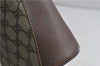 Authentic GUCCI Web Sherry Line Shoulder Cross Bag GG PVC Leather Brown 1070D