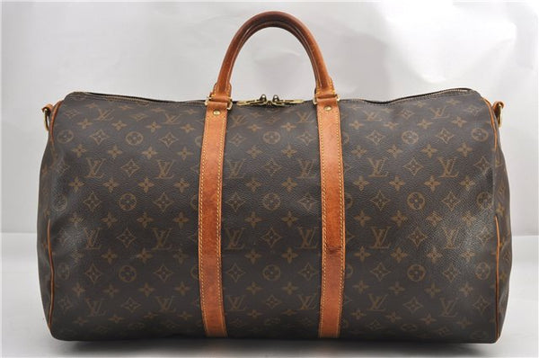 Authentic Louis Vuitton Monogram Keepall Bandouliere 50 M41416 Boston Bag 1070G