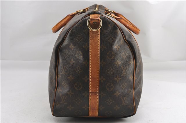 Authentic Louis Vuitton Monogram Keepall Bandouliere 50 M41416 Boston Bag 1070G