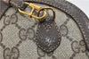 Auth GUCCI Web Sherry Line Shoulder Cross Body Bag GG PVC Leather Brown 1071D