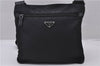 Authentic PRADA Nylon Tessuto Leather Shoulder Cross Body Bag Purse Black 1071F