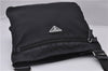 Authentic PRADA Nylon Tessuto Leather Shoulder Cross Body Bag Purse Black 1071F