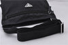 Authentic PRADA Nylon Tessuto Leather Shoulder Cross Body Bag Purse Black 1071F