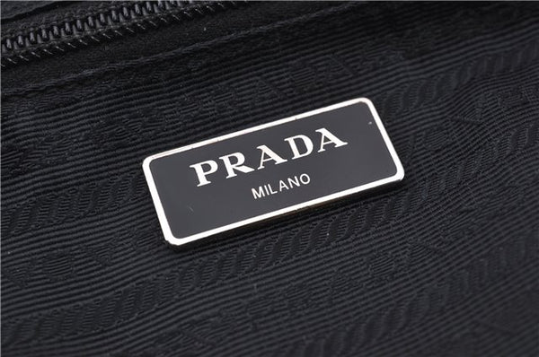 Authentic PRADA Nylon Tessuto Leather Shoulder Cross Body Bag Purse Black 1071F