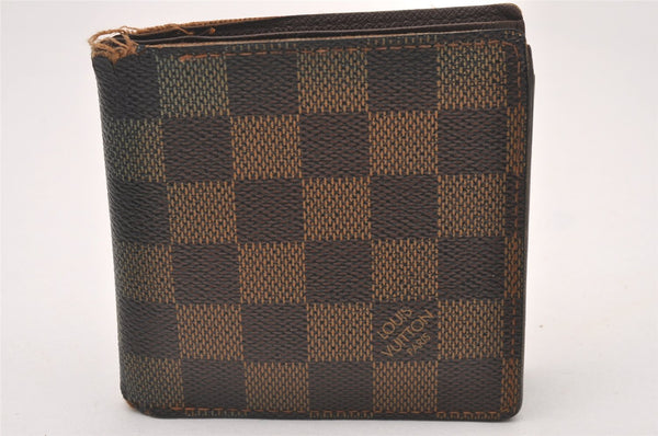 Auth Louis Vuitton Damier Porte Billet Carte Credit Monnaie N61665 Wallet 1071I