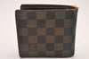 Auth Louis Vuitton Damier Porte Billet Carte Credit Monnaie N61665 Wallet 1071I