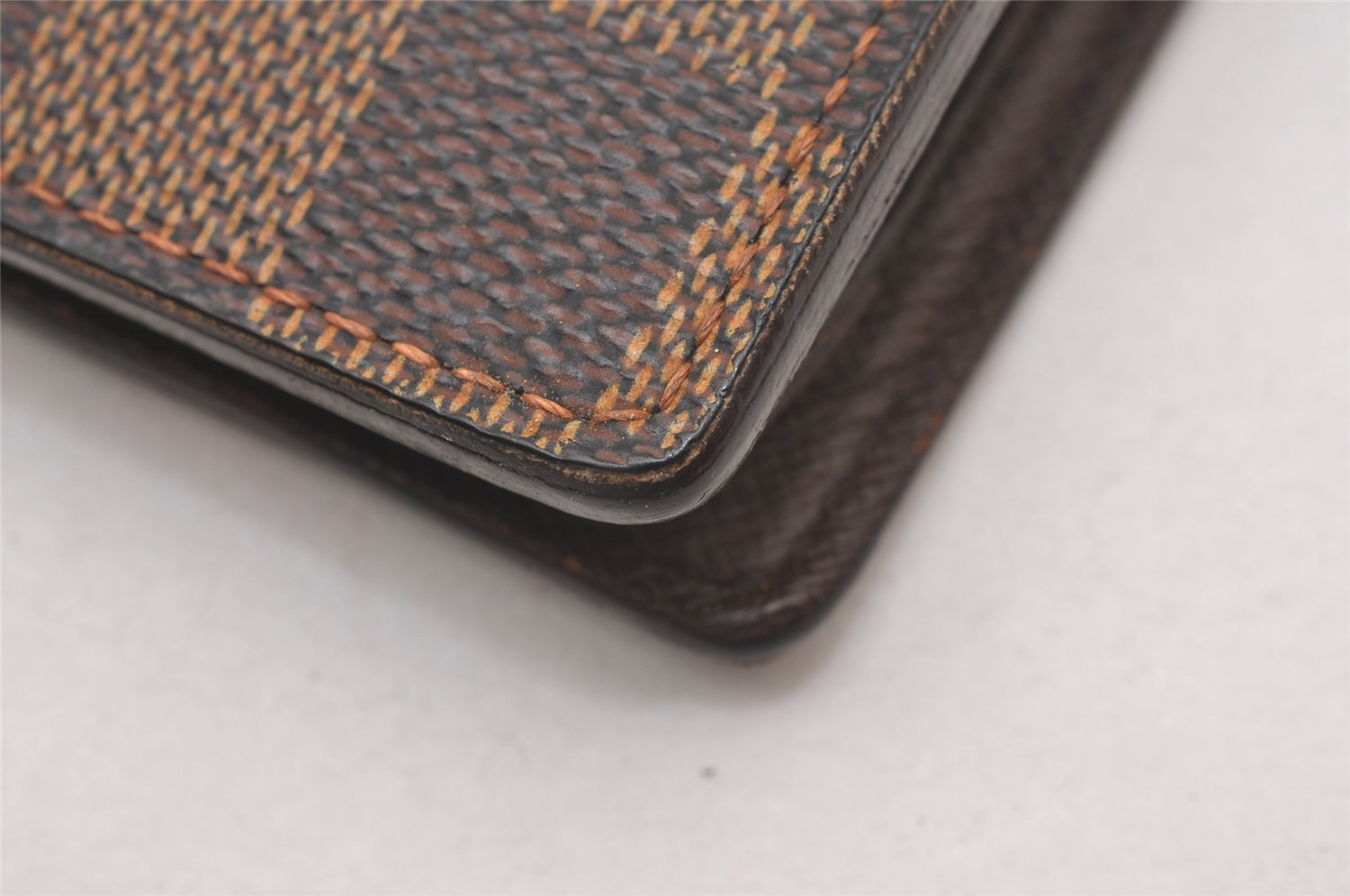 Auth Louis Vuitton Damier Porte Billet Carte Credit Monnaie N61665 Wallet 1071I