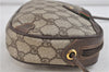 Auth GUCCI Web Sherry Line Shoulder Cross Body Bag GG PVC Leather Brown 1072D