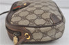 Auth GUCCI Web Sherry Line Shoulder Cross Body Bag GG PVC Leather Brown 1072D