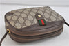 Auth GUCCI Web Sherry Line Shoulder Cross Body Bag GG PVC Leather Brown 1072D