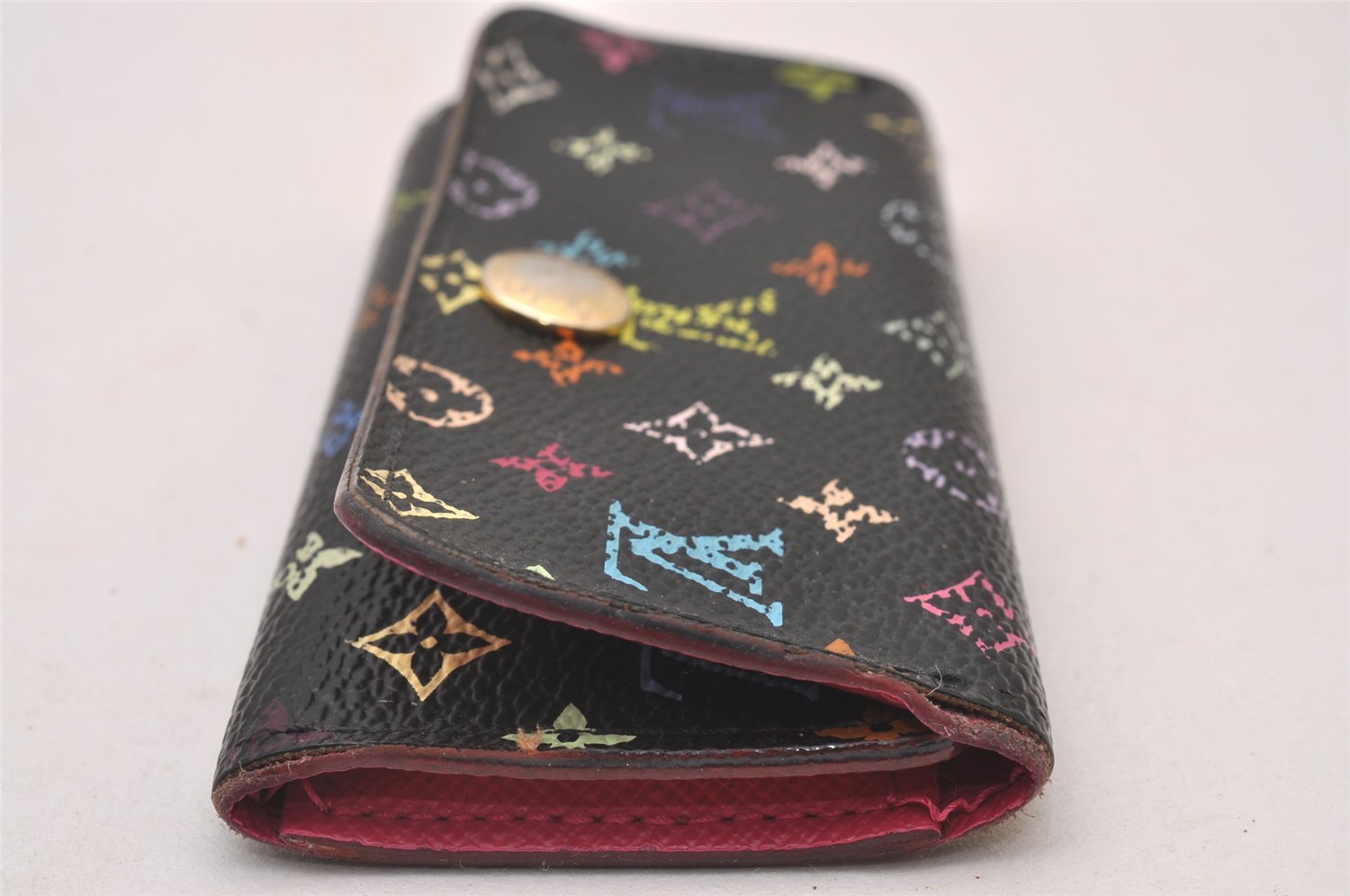 Louis Vuitton Monogram Multicolor Multicles 4 Key Case M93732 Black Pink 1072I