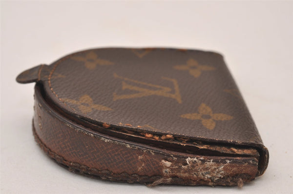 Auth Louis Vuitton Monogram Porte Monnaie Cuvette M61960 Coin Purse Junk 1073I