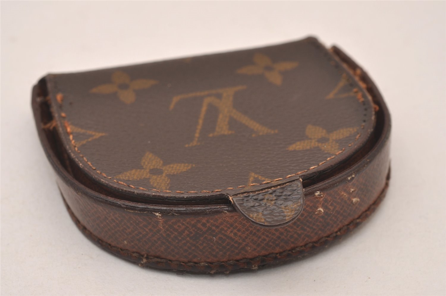 Auth Louis Vuitton Monogram Porte Monnaie Cuvette M61960 Coin Purse Junk 1073I