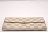 Authentic Louis Vuitton Damier Azur Portefeuille Sarah Wallet N61735 LV 1075I